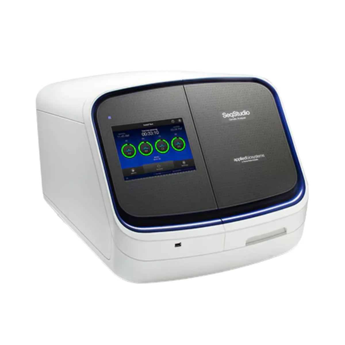 Applied Biosystems SeqStudio Genetic Analyzer — compact DNA sequencing instrument for Sanger sequencing and fragment analysis.

