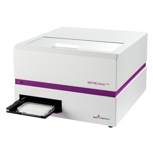 BMG NEPHELOstar Plus microplate reader for nephelometric assays
BMG LABTECH nephelometer,
NEPHELOstar Plus,
microplate nephelometer, 
particle analysis instrument,
microplate reader,
nephelometric microplate reader,