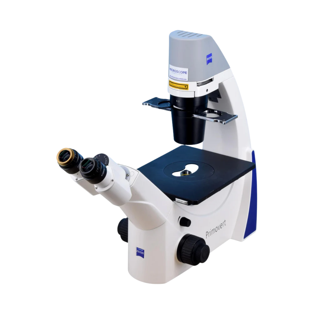 Carl Zeiss Primo Vert inverted microscope for live cell imaging and routine laboratory use
Primo Vert inverted microscope,
live cell imaging microscope,
phase contrast microscope,
brightfield inverted microscope