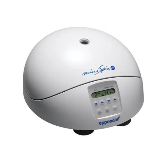 Eppendorf 5453 MiniSpin Plus centrifuge for rapid microtube sample processing
MiniSpin Plus centrifuge,
compact microcentrifuge,
high-speed mini centrifuge,