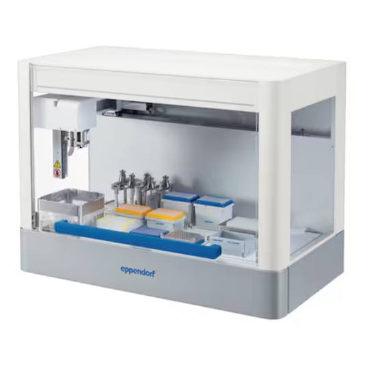 Eppendorf epMotion 5075 liquid handler for automated medium-throughput sample preparation
epMotion 5075 liquid handler,
automated liquid handling system,
medium-throughput robotic pipetting,
genomics automation platform,