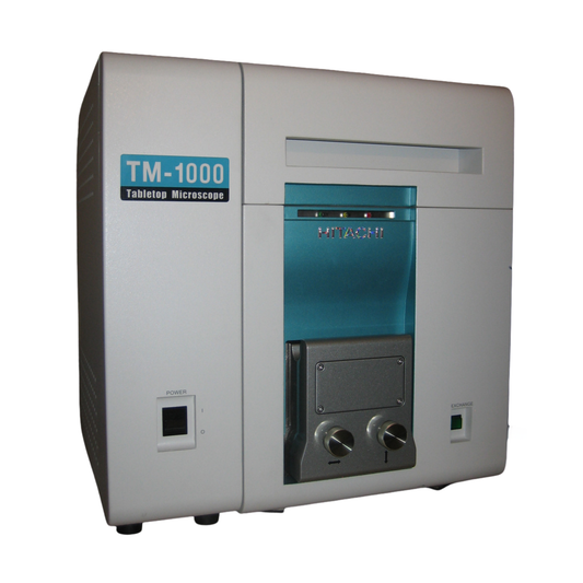 Hitachi TM-1000 tabletop scanning electron microscope for laboratory imaging