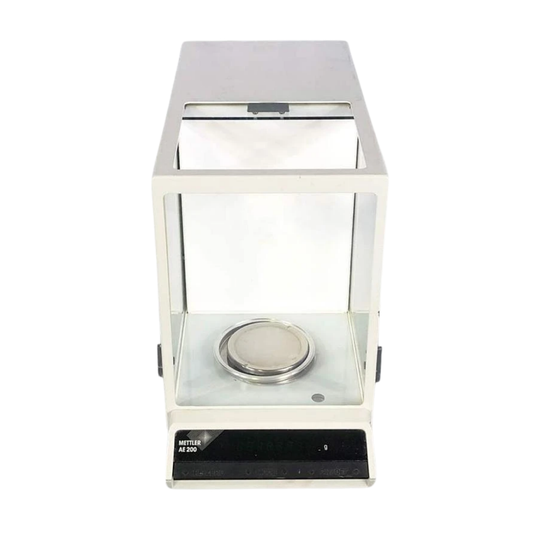 Mettler AE 200 analytical laboratory balance for high-precision weighing of samples
Mettler AE 200,
analytical balance,
precision lab balance,
benchtop laboratory balance,