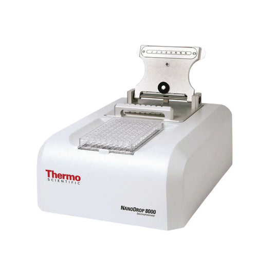 Thermo Scientific NanoDrop 8000 Microvolume Spectrophotometer for DNA, RNA, and protein analysis
NanoDrop 8000 spectrophotometer,
NanoDrop 8000,
Thermo NanoDrop 8000,
Thermo Scientific NanoDrop 8000,
NanoDrop 8000 specifications,
