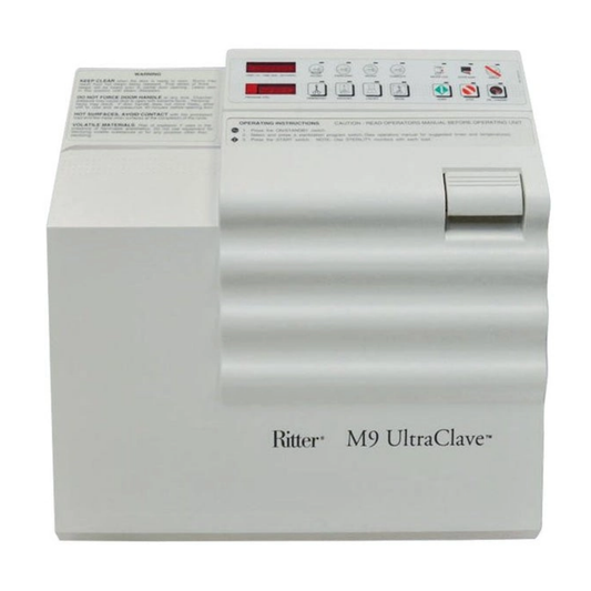 Ritter/Midmark M9 Ultraclave automatic steam autoclave for clinical, dental, and laboratory instrument sterilization
Ritter M9 Ultraclave,
Midmark M9 autoclave,
automatic steam sterilizer,
Ritter Midmark sterilizer