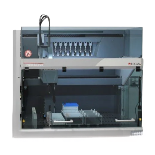 Tecan Freedom EVO-2 100 liquid handler for automated low- to medium-throughput sample preparation
Freedom EVO2 100 liquid handler,
automated liquid handling system,
robotic pipetting platform,
PCR automation,