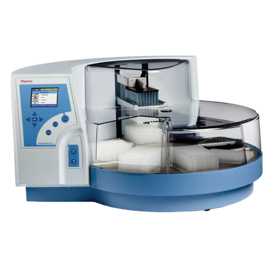 Thermo Scientific KingFisher Flex automated purification system for nucleic acid extraction
magnetic bead purification,
nucleic acid extraction,
automated purification system,
laboratory automation,