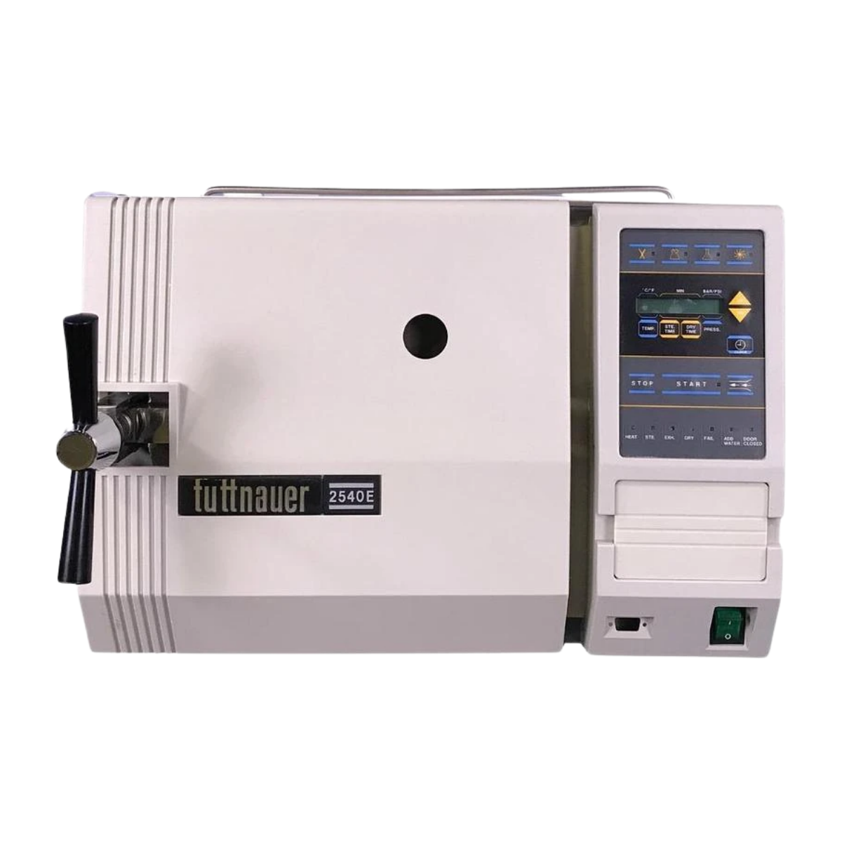 Tuttnauer 2540E digital autoclave for laboratory steam sterilization of instruments, media, and waste
Tuttnauer 2540E autoclave,
digital autoclave system,
laboratory steam sterilizer,
MED sterilizer,